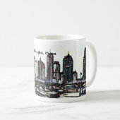 Mug Panorama mug2 de gratte-ciel de Changhaï Chine (Devant droit)