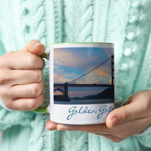 Mug Panorama sur le coucher de soleil du pont Golden G