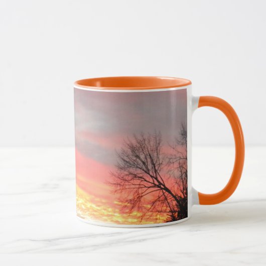 Mug Panoramique Coucher de soleil d'hiver/Musique du l (Droite)