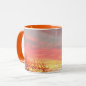 Mug Panoramique Coucher de soleil d'hiver/Musique du l (Devant gauche)