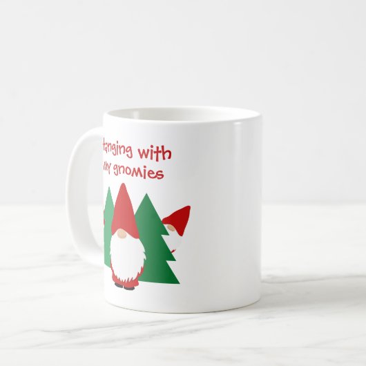 Mug Panser avec mes gnomes drôle Noël (Devant gauche)