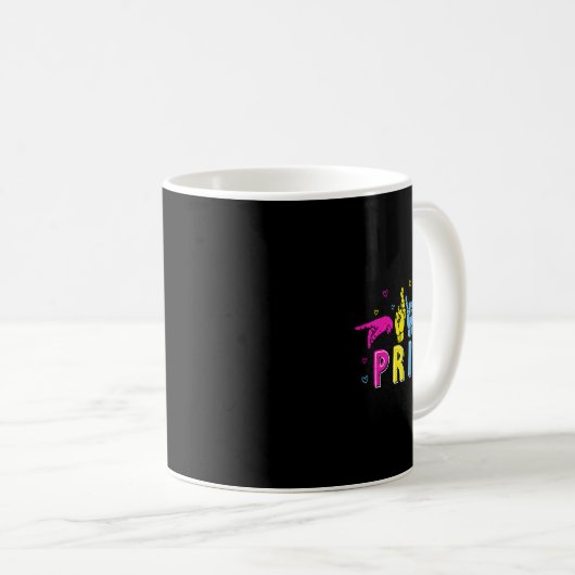 Mug Pansexual ASL Pride Pan Rainbow Sign Language sour (Devant droit)