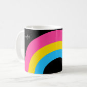 Mug Pansexual Fierté Rainbow drapeau Jolie Monogramme (Devant gauche)