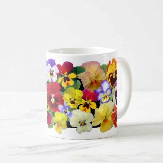 Mug Pansies colorées (Devant droit)