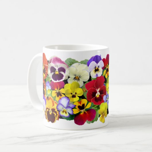 Mug Pansies colorées (Devant gauche)