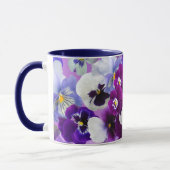 Mug Pansies Colorées, Jolies Fleurs, (Gauche)