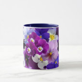 Mug Pansies Colorées, Jolies Fleurs, (Centre)