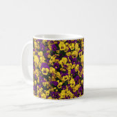 Mug Pansies jaune et violet (Devant gauche)