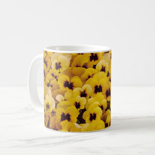Mug Pansies jaunes (Devant gauche)