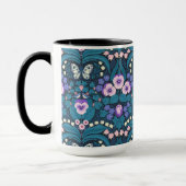 Mug Pansies, oiseaux et papillons (Gauche)