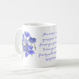 Mug Pansies, Soeur en Droit, Ami & Famille