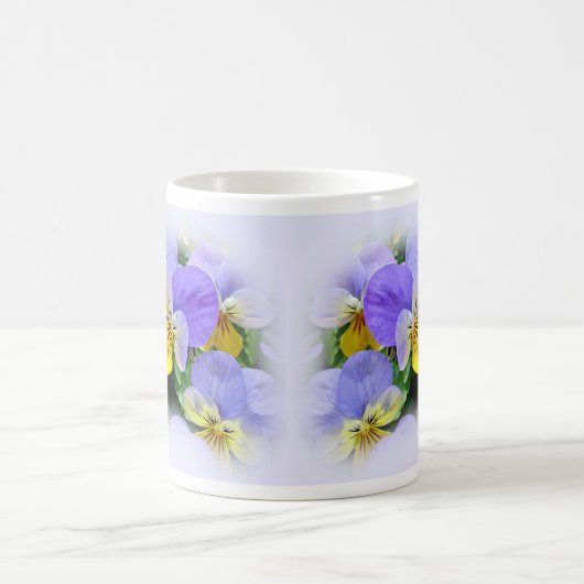 Mug Pansies - violet et jaune (Centre)