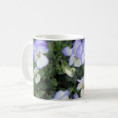 Mug Pansies violettes et blanches (Devant gauche)