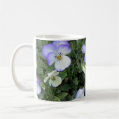 Mug Pansies violettes et blanches (Gauche)