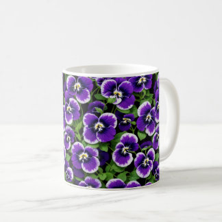 Mug Pansies violettes graphiques