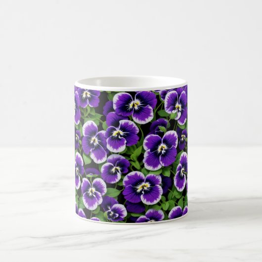 Mug Pansies violettes graphiques (Centre)
