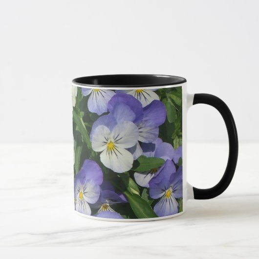Mug Pansies violettes Jardin Floral (Droite)