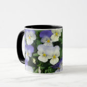 Mug Pansies violettes Jardin Floral (Devant gauche)