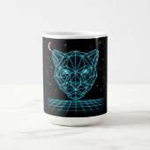 Mug Panthère néon - Synthwave Électrique Sombre (Centre)
