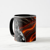 Mug panthère noire devant champ de lave (Devant gauche)