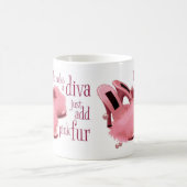 Mug Pantoufles roses de fourrure de diva (Centre)
