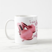 Mug Pantoufles roses de fourrure de diva (Gauche)