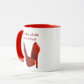 Mug Pantoufles rouges Sytling de puissance de (Devant gauche)
