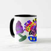 Mug Paon amusant cool (Devant gauche)