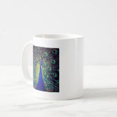 Mug Paon bleu cobalt (Devant gauche)