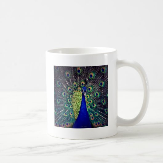 Mug Paon bleu cobalt (Droite)