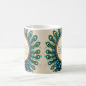 Mug Paon céleste fleuri Verset biblique  (Centre)