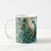 Mug Paon en verre coloré (Gauche)