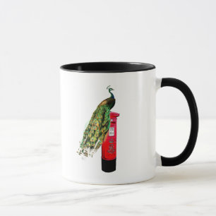 Mug Paon sur la boîte aux lettres