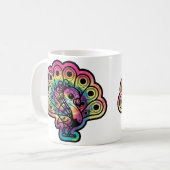 Mug Paon Tie Dye (Devant gauche)