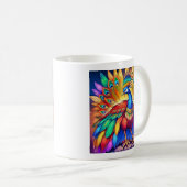 Mug Paon vibrant  (Devant droit)