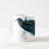 Mug Paon vintage (Devant gauche)