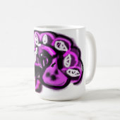 Mug Paon violet (Devant droit)