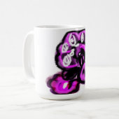 Mug Paon violet (Devant gauche)