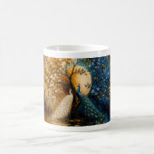 Mug Paons blancs et bleus élégants (Centre)