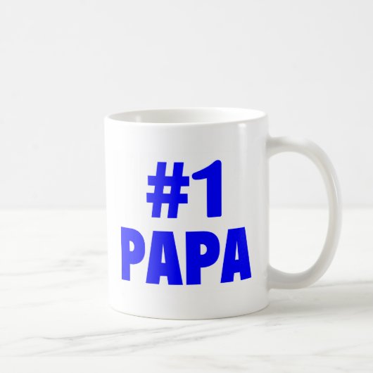 Mug Papa #1 (bleu) (Droite)