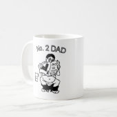 Mug Papa #2 drôle (sur le pot) (Devant gauche)