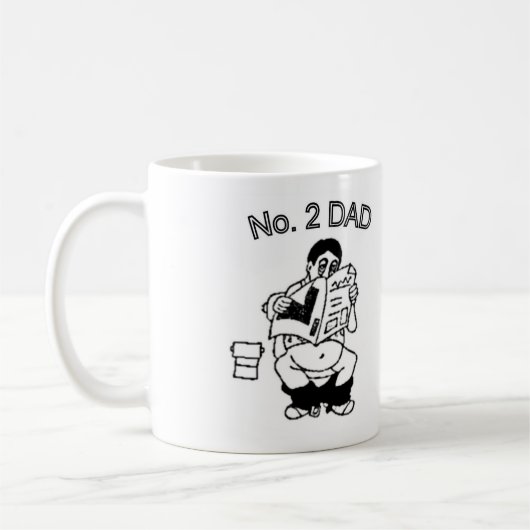 Mug Papa #2 drôle (sur le pot) (Gauche)