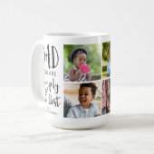 Mug Papa 4 Photos Simplement La Meilleure Personnalisa (Devant gauche)
