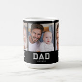 Mug Papa a établi Bold Black 3 Photo (Centre)