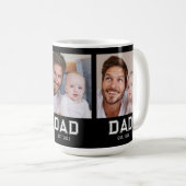 Mug Papa a établi Bold Black 3 Photo (Devant droit)