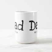 Mug Papa a établi gras noir blanc (Centre)