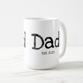 Mug Papa a établi gras noir blanc (Devant droit)