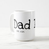 Mug Papa a établi gras noir blanc (Devant gauche)