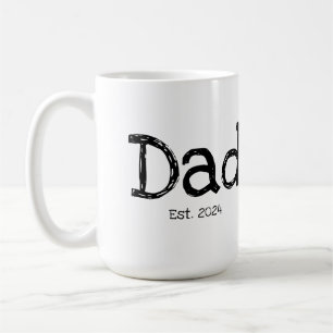 Mug Papa a établi gras noir blanc