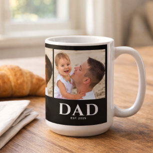 Mug Papa a établi la photo Black 3